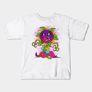 Cartoon Carnivorous Plant. Kids T-Shirt